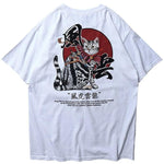 Camiseta Japonesa Gato con Katanas Frente