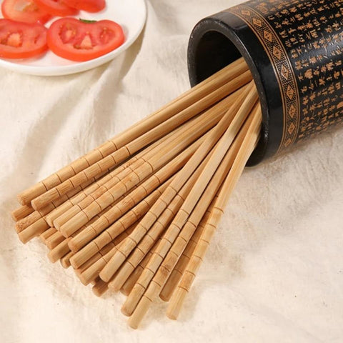 5 Pares De Palillos Japoneses De Bambú Colocados