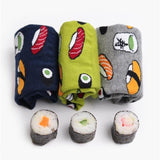 Calcetines Con Patrón De Rollo De Sushi Enrollados