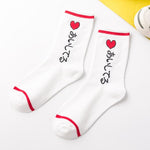 Calcetines Kanji Japoneses Corazón