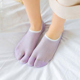 Calcetines Tabi Japoneses Invisibles Púrpura Puestos