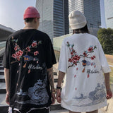 Camiseta Japonesa con Bordado de Paisaje Modelos