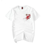 Camiseta con Bordado de Dragón Japonés Perfil