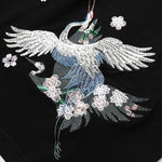 Camiseta con Bordado de Grulla Japonesa Logo