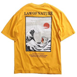Camiseta de la Ley Japonesa de la Naturaleza Amarillo Logo