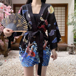 Chaqueta Estilo Kimono Fénix para Mujer Negro Modelo