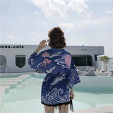 Chaqueta Estilo Kimono Para Mujer Espalda