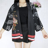 Chaqueta Kimono Con Juego De Cartas Para Mujer Frente