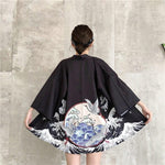 Chaqueta Kimono Para Mujer Con Estampado Japonés Espalda