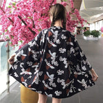 Chaqueta Kimono Para Mujer Haru Negro Espalda