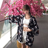 Chaqueta Kimono Para Mujer Haru Negro Frente