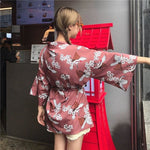Chaqueta Kimono Para Mujer Haru Rosa Espalda