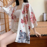 Chaqueta Kimono para Mujer Estilo Japonés Blanco Modelo
