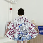 Chaqueta Kimono para Mujer Sakura Blanco Espalda