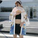 Chaqueta Kimono para Mujer Shizenkai Blanco Perfil