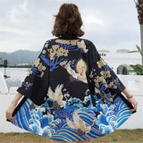 Chaqueta Kimono para Mujer Shizenkai Negro Espalda