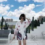 Chaqueta de Espíritu Kimono Japonés para Mujer Blanco Modelo