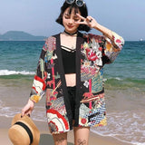 Chaqueta Estilo Kimono de Mujer Harajuku Modelo