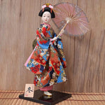 Figura Geisha Paraguas Japonesa