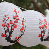 Juego De 3 Lámparas De Bola Japonesas Con Flor De Cerezo Estampado