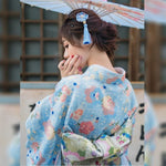 Kimono Japonés De Mujer - Primavera Y Otoño Espalda