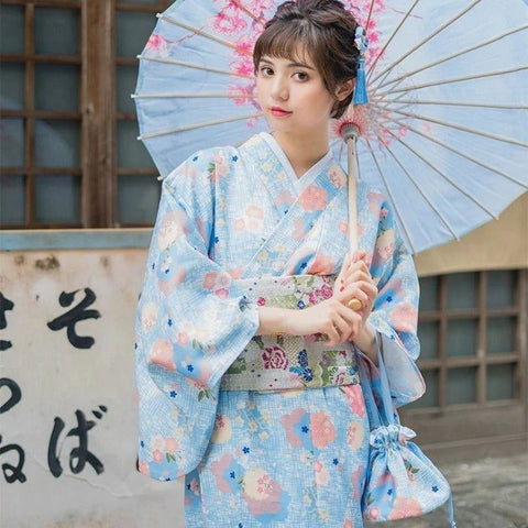Kimono Japonés De Mujer - Primavera Y Otoño Manga