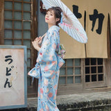 Kimono Japonés De Mujer - Primavera Y Otoño Perfil