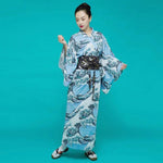 Kimono Japonés Mujer - La Gran Ola Brazos