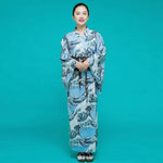 Kimono Japonés Mujer - La Gran Ola Modelo