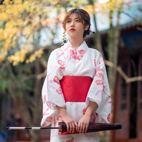 Kimono Japonés Mujer - Otoño Frente