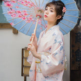Kimono Japonés Mujer - Tsuru Y Botan Perfil