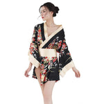 Kimono Japonés Noche - Mujer Modelo Negro