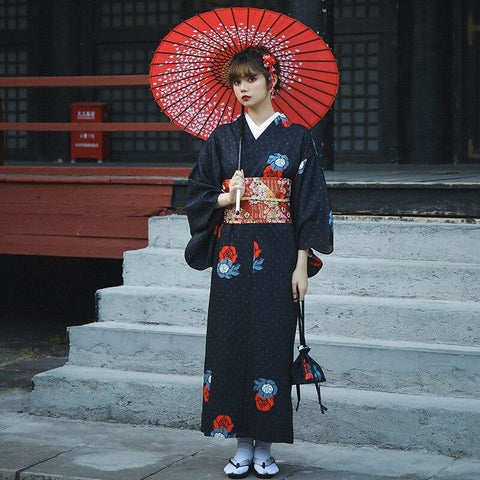Kimono Japonés Para Mujer - Daaku Frente