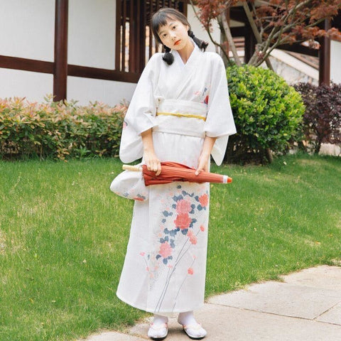Kimono Japonés Para Mujer - Peonía Frente