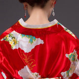 Kimono Tradicional Japonés Para Mujer - Beniiro Cuello
