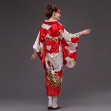 Kimono Tradicional Japonés Para Mujer - Beniiro Espalda