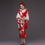 Kimono Tradicional Japonés Para Mujer - Beniiro Frente