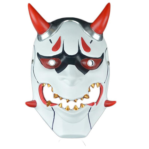 Máscara De Demonio Japonés Oni Genji Frente