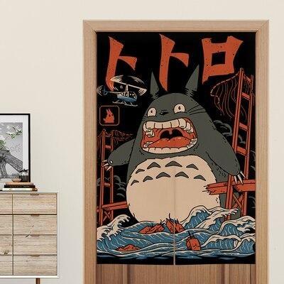 Noren Japonés Totoro Gigante Colocado