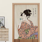 Noren Japonés Tradicional De Amapola Colgado