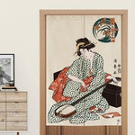 Noren Japonés Tradicional Shamisen Colgado