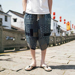 Pantalones Anchos Japoneses Para Hombre Asanoha