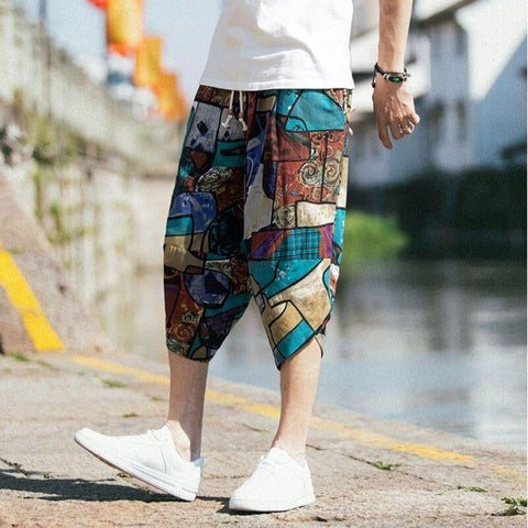 Pantalones Anchos Japoneses Para Hombre Pacchiwaaku