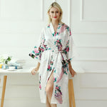 Pijama Tipo Kimono Para Mujer - Blanco Frente