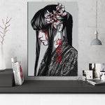 Pintura Japonesa Chica De Sangre Sala