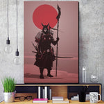 Pintura Japonesa Samurai Shinigami Sin Marco Colocado