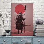 Pintura Japonesa Samurai Shinigami Sin Marco