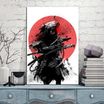 Samurai Japonés Y Pintura Katana Sala