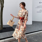 Vestido Floral Japonés Modelo